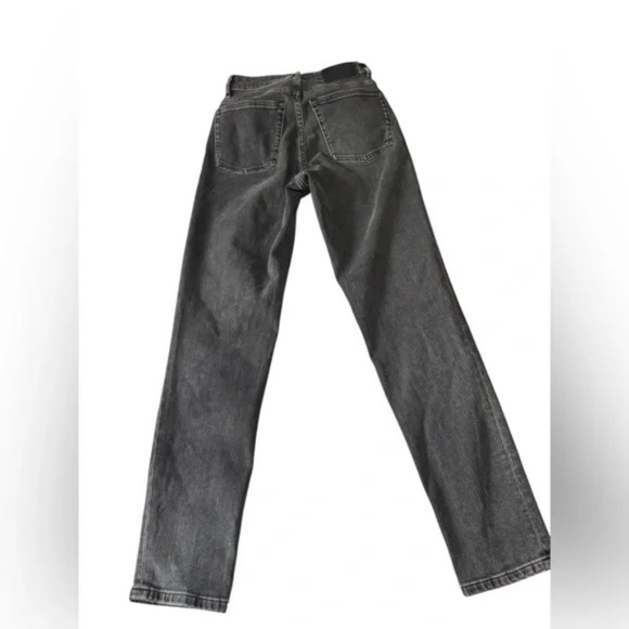 EVERLANE - Curvy Cheeky Straight Skinny Jeans Black Gray Wash Size 23 - Picture 5 of 9